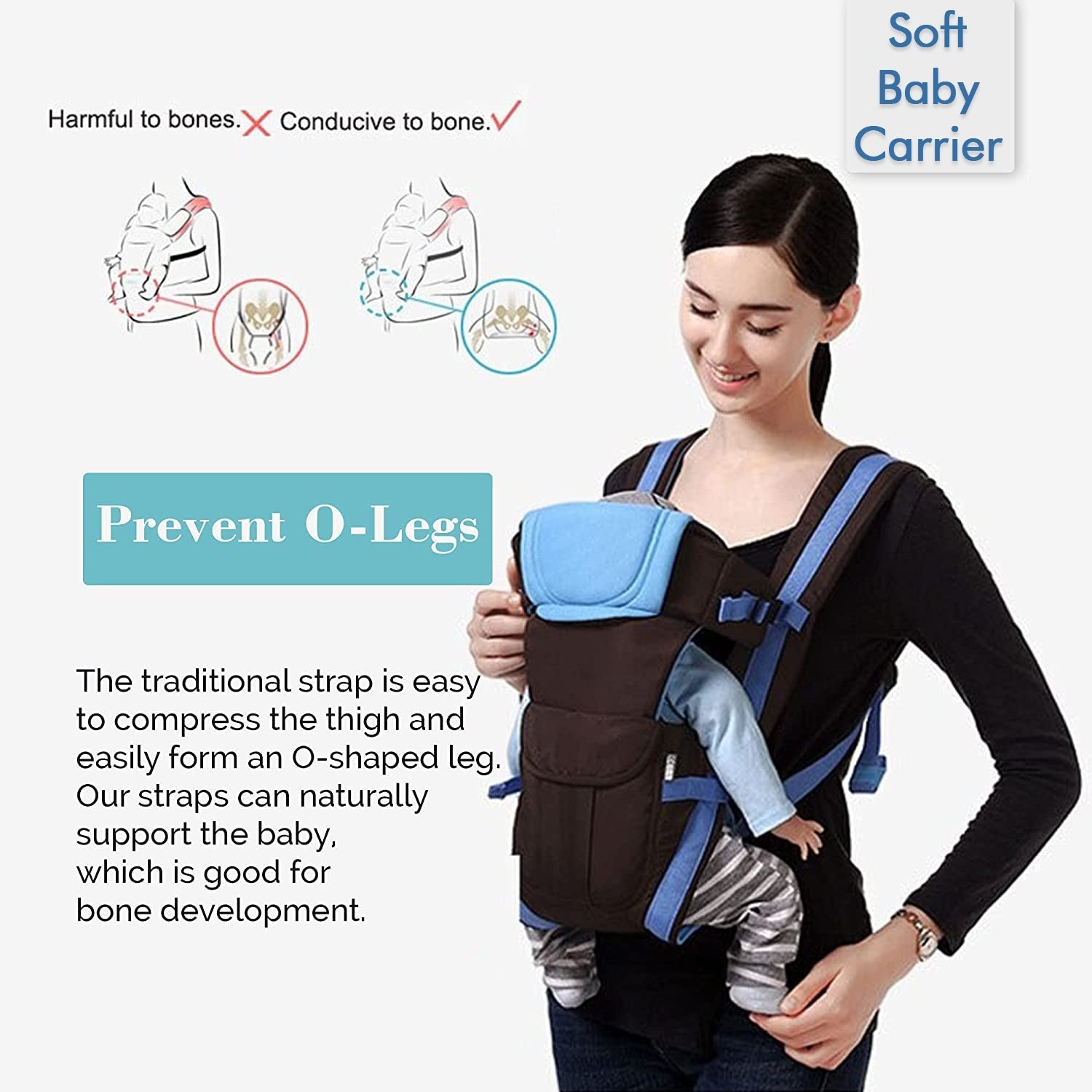 Baby carrier with four adjustable modes and easy-to-use sling design. Baby carrier with four adjustable modes and easy-to-use sling design.